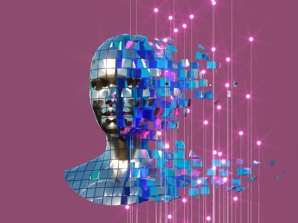 Digitally generated imag of ai human